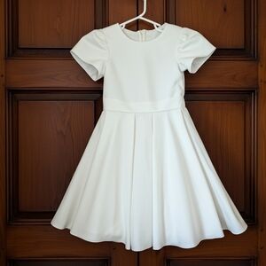 Azazie Princess Ivory A-line Pleated Dress First Communion Flower Girl Formal